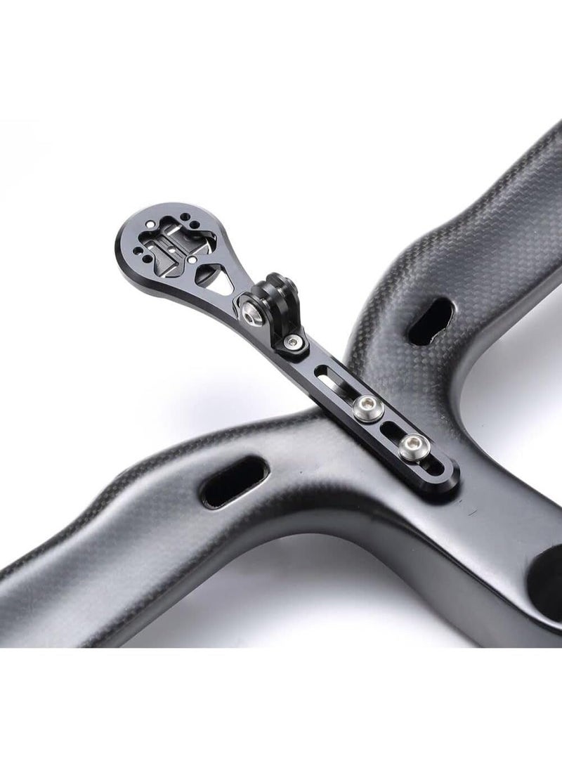 Compatible Bike Computer Mount – Out Front Aero Integrated Handlebar Mount with Headlight Holder, Durable Road Bike Accessories - Image 2