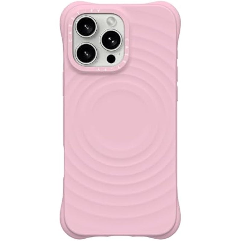 Casetify Ripple Silicone Case for iPhone 16 Pro Max 【Magsafe Compatible / 6.6 ft. 2X Military Grade Drop Protection】 Soft-Touch, Secure Grip - Primrose Pink - Image 1