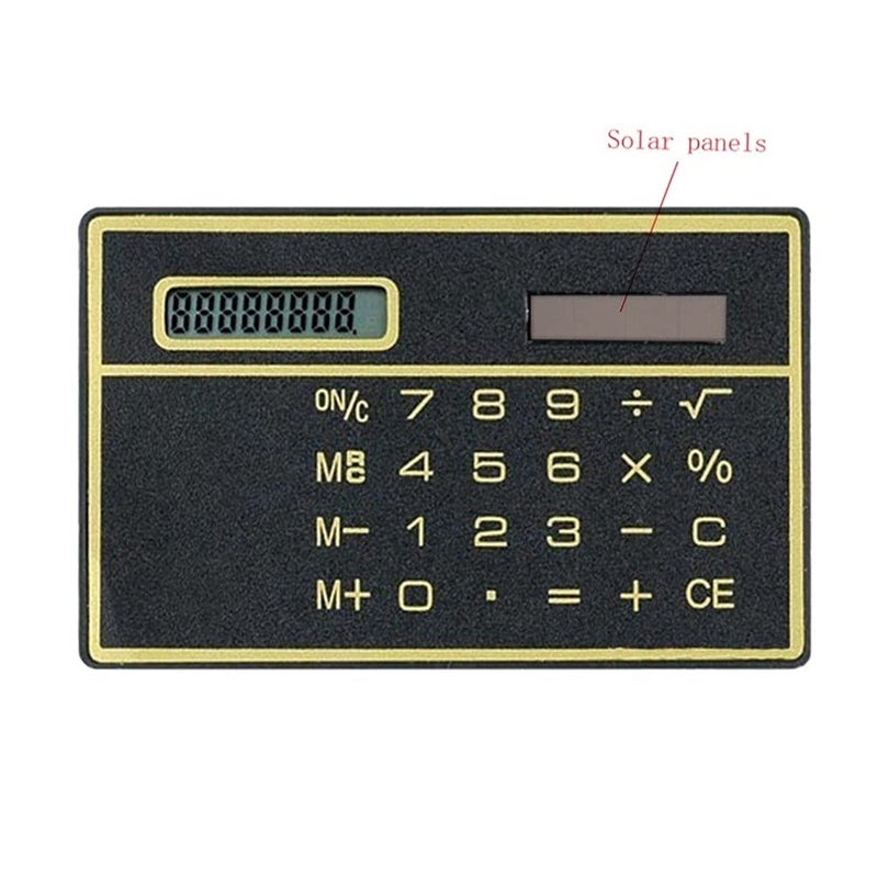 Portable Mini Credit Card Calculator 8 Digit Touch Screen Solar Power Color D - Image 5