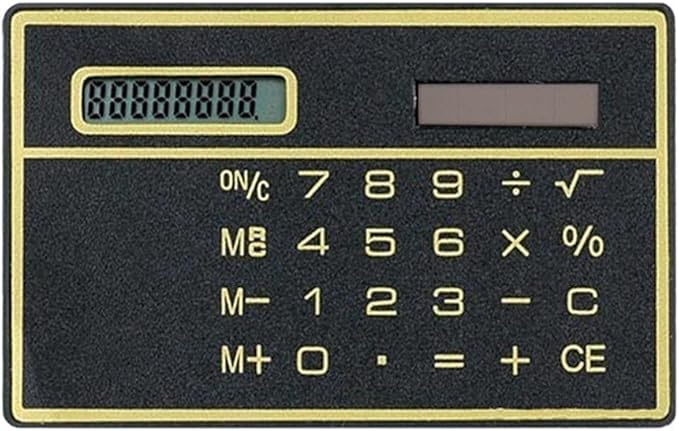 Portable Mini Credit Card Calculator 8 Digit Touch Screen Solar Power Color D - Image 1