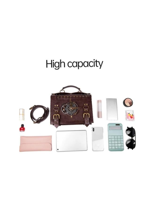 Vintage Steampunk Backpack Gothic Satchel Handmade Leather Messenger Bag for Middle Ages Bag  - Image 3