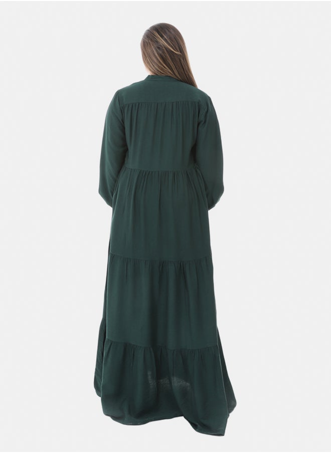 Generic Women's linen dress - Olive  - Image 3