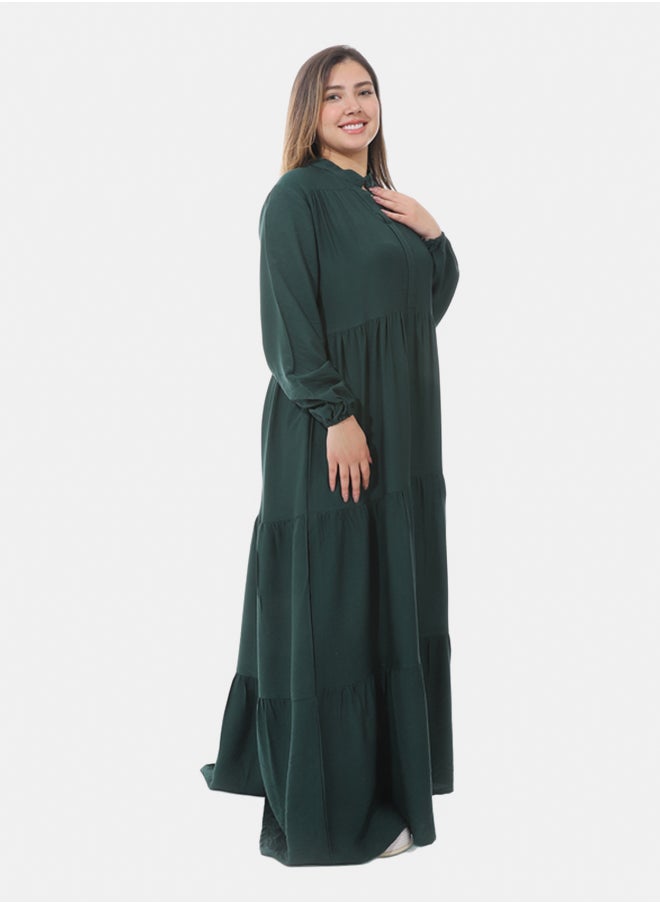 Generic Women's linen dress - Olive  - Image 2
