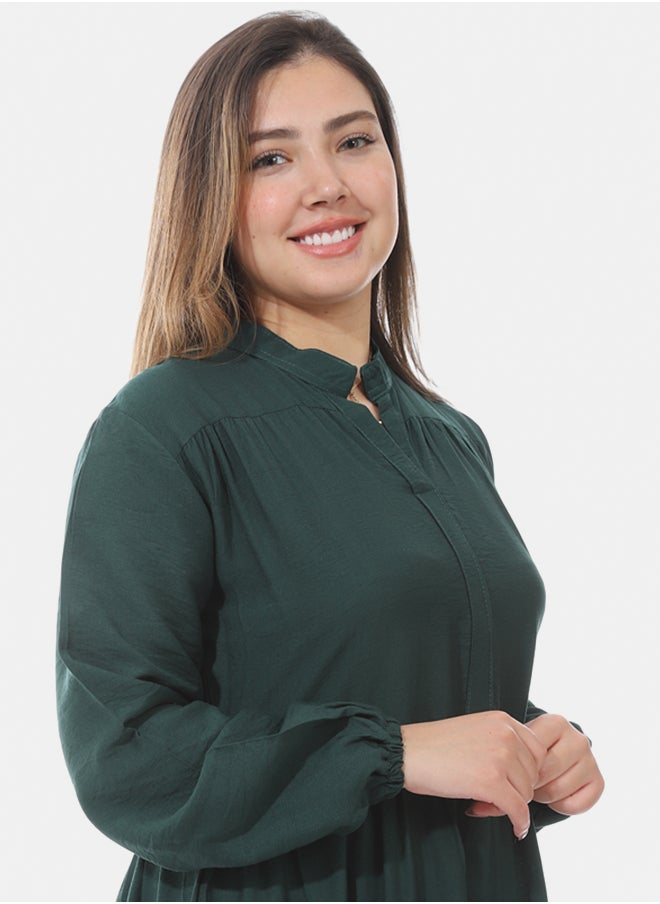 Generic Women's linen dress - Olive  - Image 4