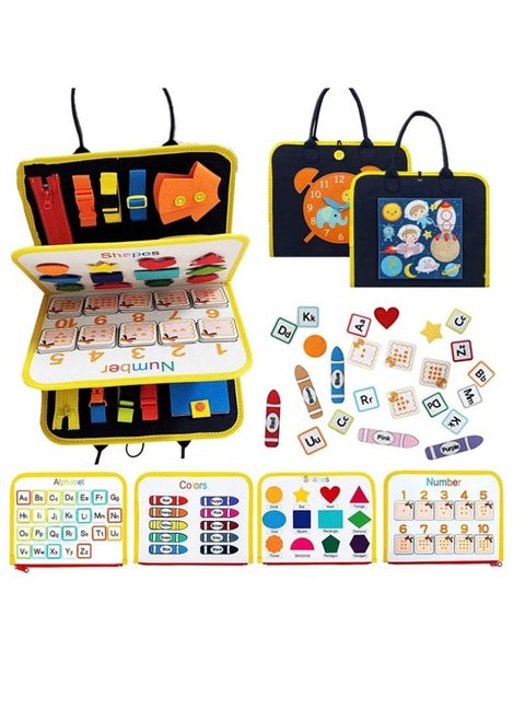 Montesorri Toys Toddlers Sensory Board for Airplane Travel (Upgraded Model)