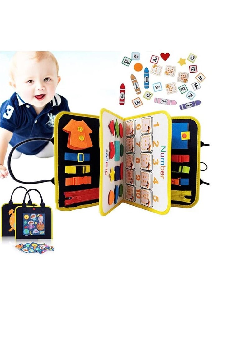Soofam - Montesorri Toys Toddlers Sensory Board for Airplane Travel (Upgraded Model) - Image 1