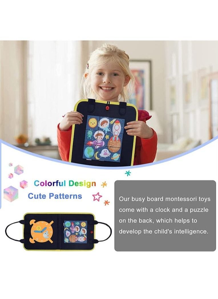 Soofam - Montesorri Toys Toddlers Sensory Board for Airplane Travel (Upgraded Model) - Image 1