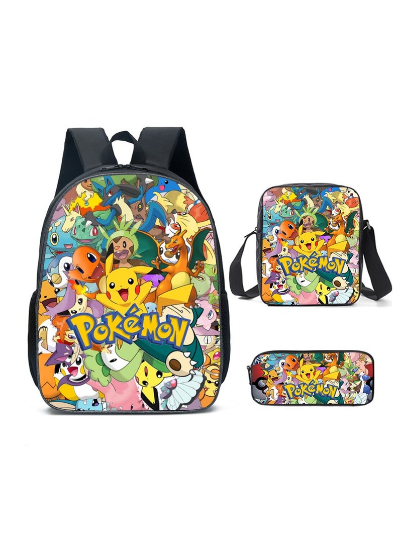 Pikachu Cartoon Backpack Three-piece Student School Bag - pzsku/Z033ADDCB70E68FC2EF16Z/45/_/1709713531/0e8af448-4f43-420e-828d-247367fc339a