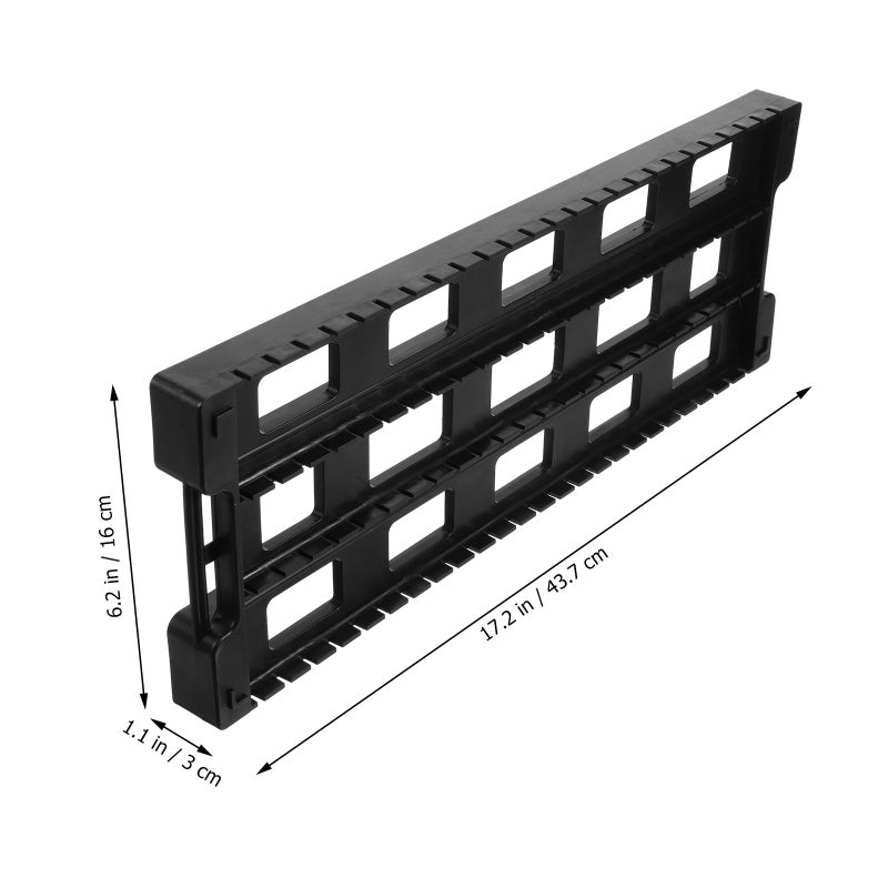2Pcs Dual-ear Anti-static Bar Rack 25-slot Circuit Board PCB Rack Anti-static Bar Frame Black - Image 2