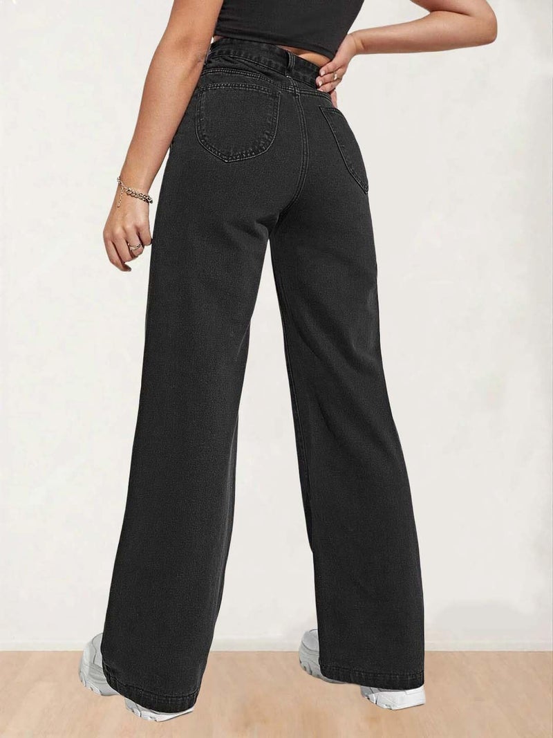 KOTTY Womens High Rise Cotton Lycra Solid Jeans - Image 4