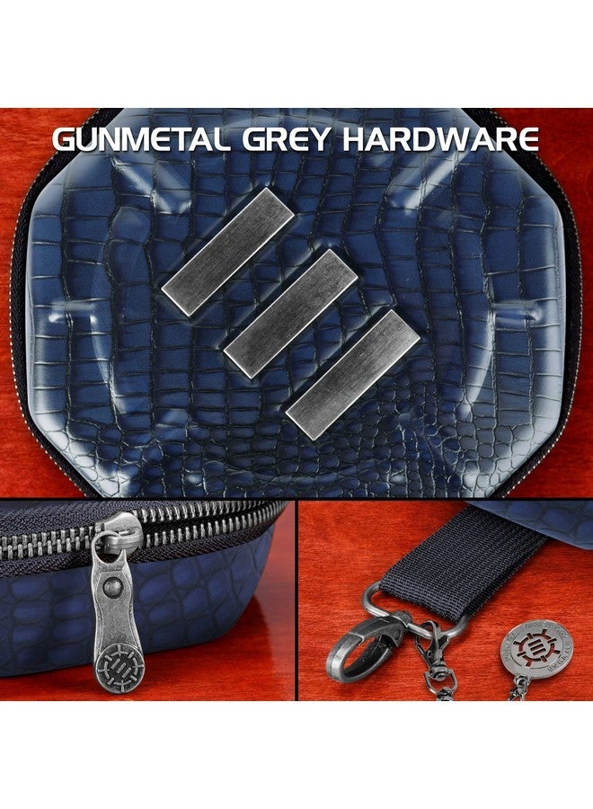 إنهانس ENHANCE DND علبة النرد وعلبة النرد - حامل نرد DND من Collector's Edition لما يصل إلى 150 نرد D & D مع مظهر خارجي متين وداخلي واقي - صينية دحرجة النرد مثالية لليلة اللعبة (أزرق التنين) - Image 5