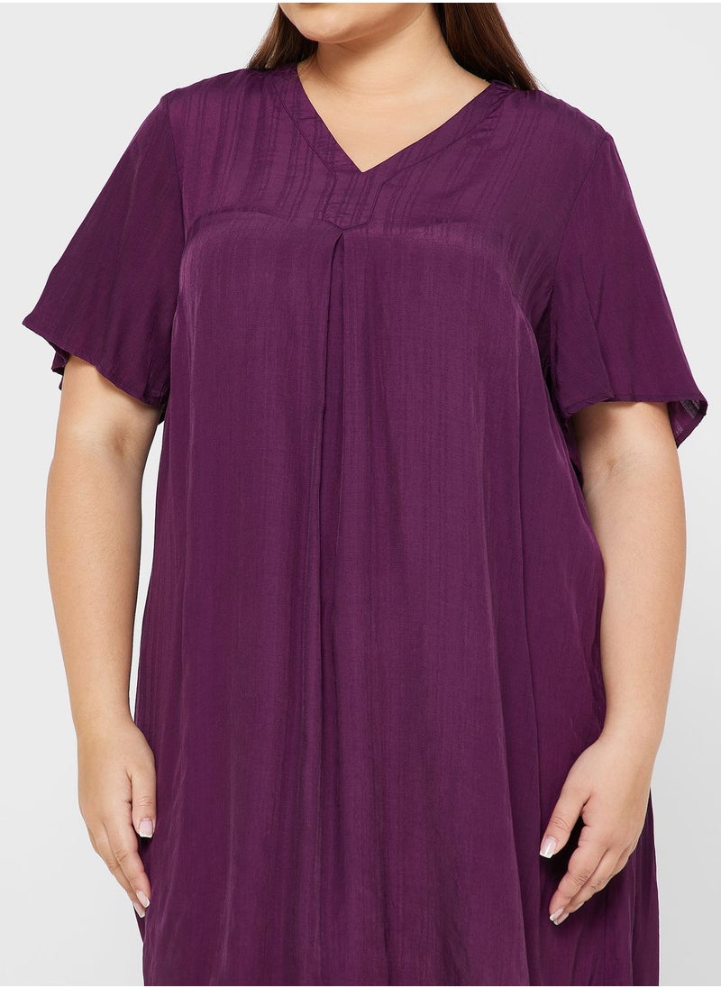 Only Carmakoma V-Neck Dress  - Image 3
