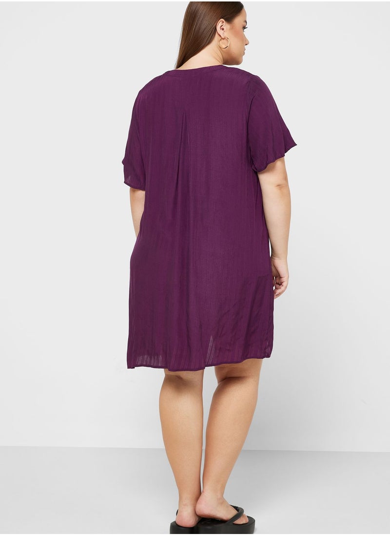 Only Carmakoma V-Neck Dress  - Image 2