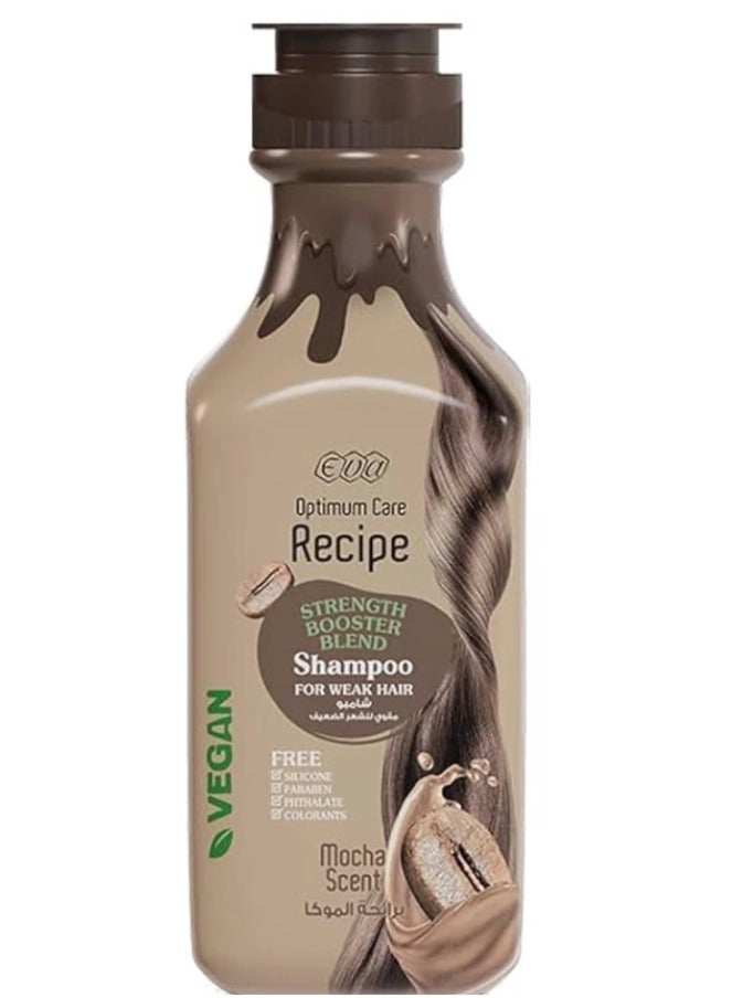 إيفا شامبو معزز القوة من أوبتيموم كير ريسيب - برائحة الموكا لشعر أقوى (350 مل) - Image 2