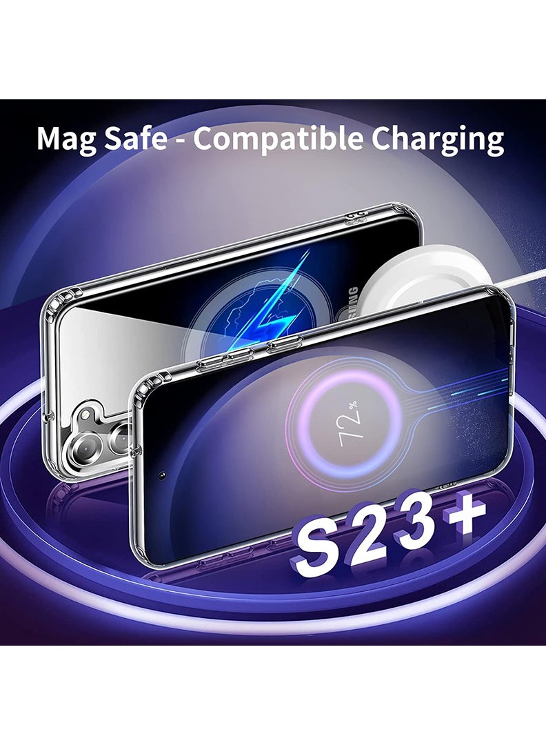 Theodor Magnetic Case for Samsung Galaxy S23 Plus 6.6-inch Compatible with MagSafe Wireless Charging, Shockproof Phone Bumper Cover Dubai Black - Image 2