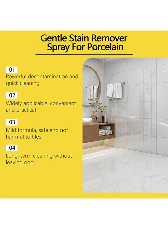 Jakehoe Gentle Stain Remover Spray For Porcelain, Ceramic Tile & Grout Cleaner 120ml, Multi-Surface Cleaning Solution For Home, Kitchen, Bathroom, Floor Cleaner For Porcelain, Marble, Granite, Vinyl, And More, Floor Tile Descaling And Cleaning Artifact - Image 5
