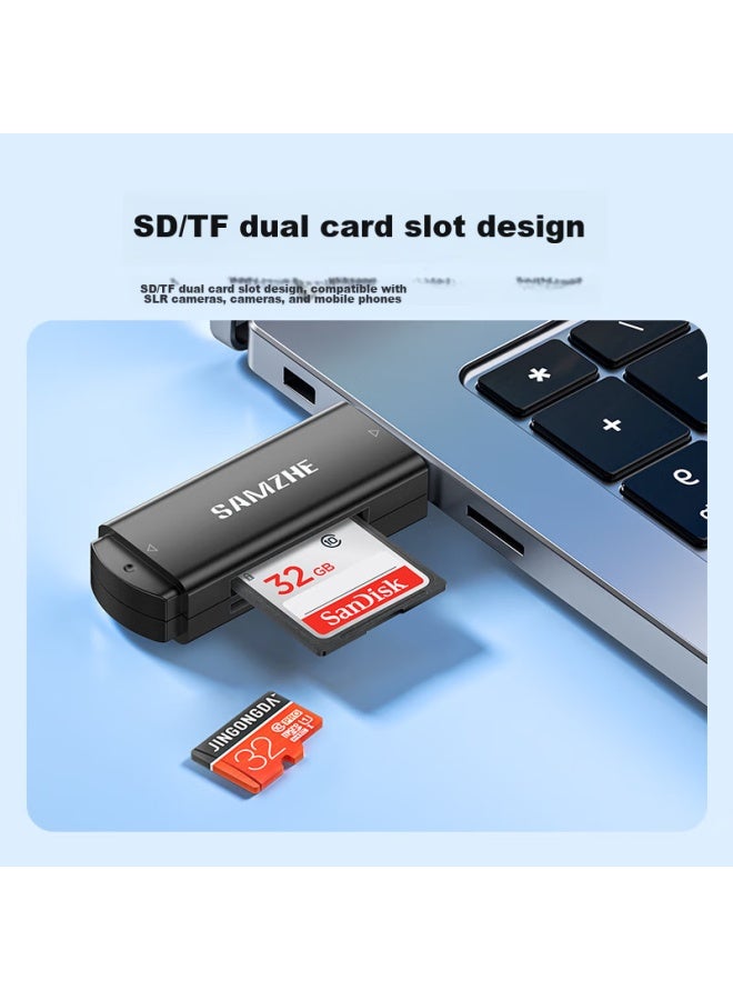 SAMZHE Shanze Usb High-speed Card Reader Sd/tf Card Multi-functional All-in Compatible With Dslr Cameras, Smartphones, Computers, Ipads, Dash Cams, Surveillance, Drones, Memory Cards, Storage Cards - Image 2