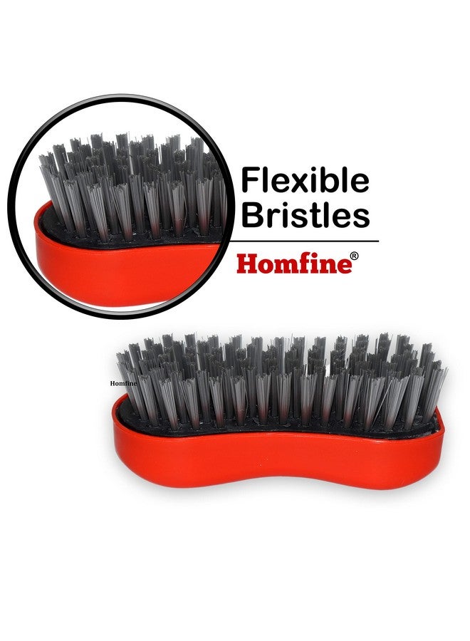  هومفين فرشاة قماشية من سلسلة التنظيف Homfine | فرشاة غسيل بشعيرات مرنة لغسيل الملابس، تنظيف متعدد الأغراض (1U، أحمر) - Image 2