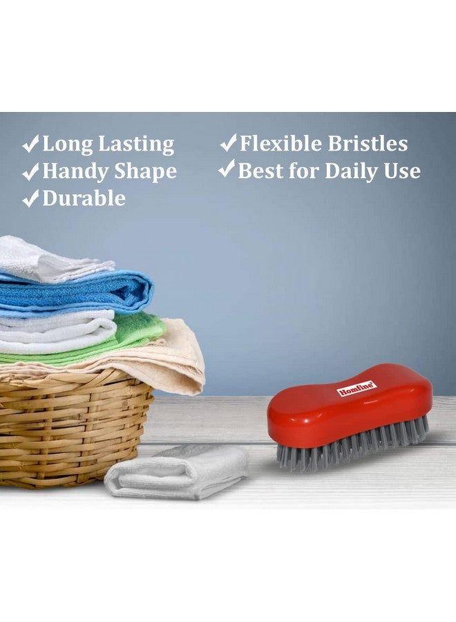  هومفين فرشاة قماشية من سلسلة التنظيف Homfine | فرشاة غسيل بشعيرات مرنة لغسيل الملابس، تنظيف متعدد الأغراض (1U، أحمر) - Image 3