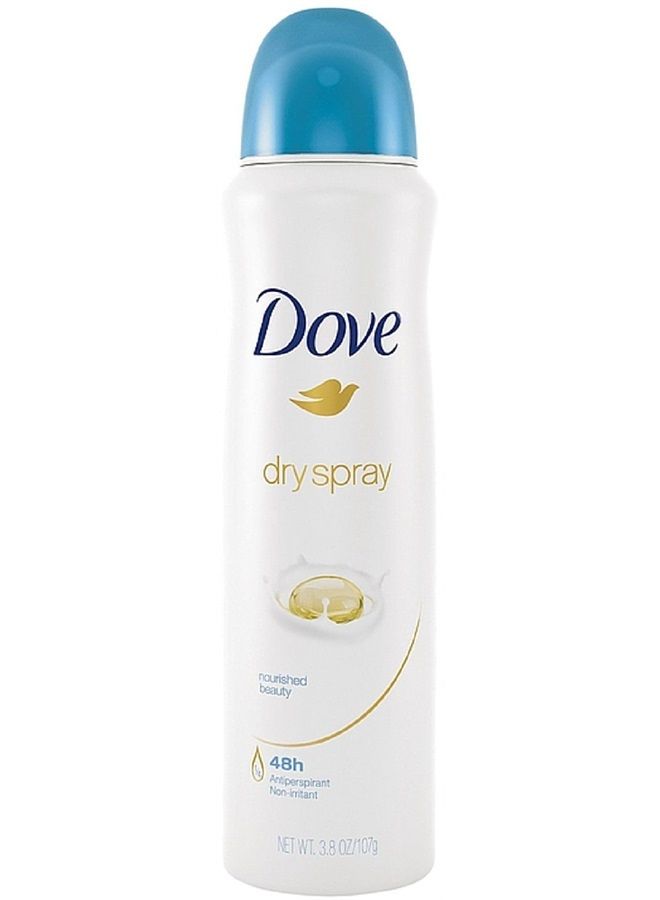 Dove Dry Spray Antiperspirant, Nourished Beauty 3.80 oz (Pack of 4)
