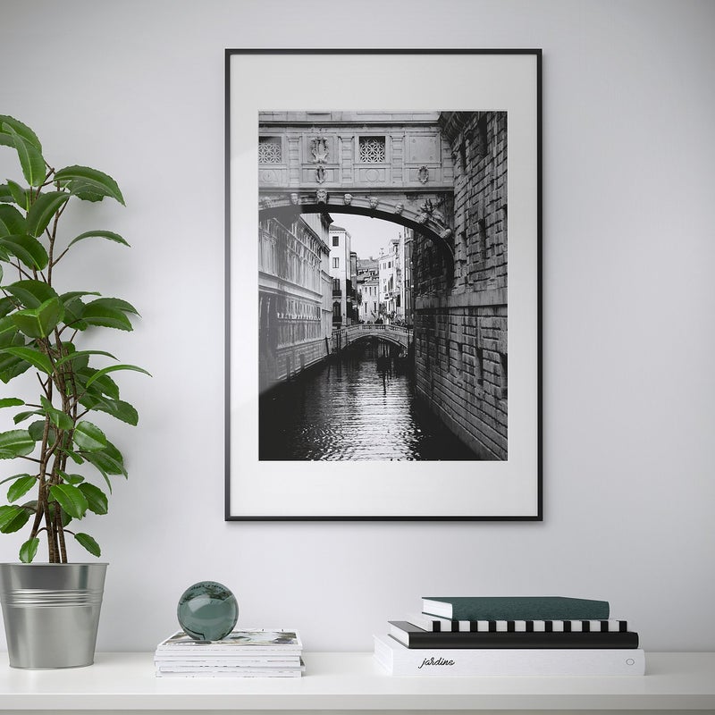 Baitique Aluminium Picture Frame with Thin Metal Edge, Black, 61x91 cm - Image 2
