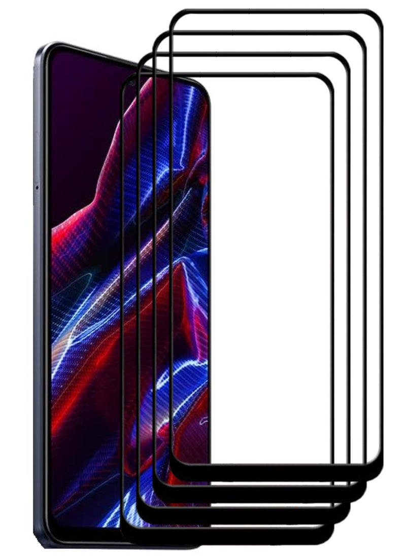 ACLIX 4 Pieces Antistatic ESD Dustproof Premium Quality High Definition Tempered Glass Screen Protector Designed For Xiaomi Poco X5 - Image 1