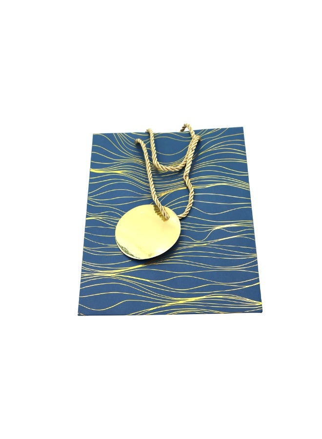 Ideal Pack Dark Blue Gift Paper Bags 18x23x10 cm – Pack of 10 | Premium Recyclable Kraft Gift Bags with Handles | Stylish Eco-Friendly Shopping Bags for Birthdays, Weddings, Retail & Events - Image 5