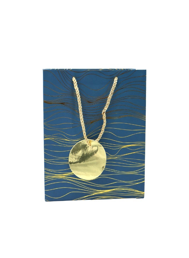 Ideal Pack Dark Blue Gift Paper Bags 18x23x10 cm – Pack of 10 | Premium Recyclable Kraft Gift Bags with Handles | Stylish Eco-Friendly Shopping Bags for Birthdays, Weddings, Retail & Events - Image 2