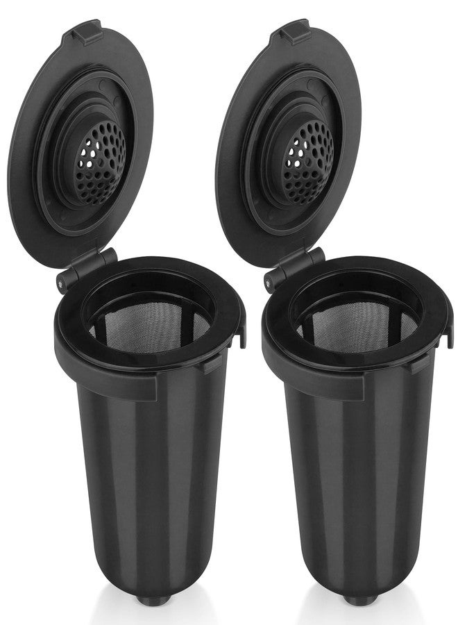 FOTRIC Newly upgraded Reusable Filter Cup for Cuisinart, Compatible with Cuisinart #SS-RFC HomeBarista Reusable Filter Cup, Black (2 Pack) - Image 1