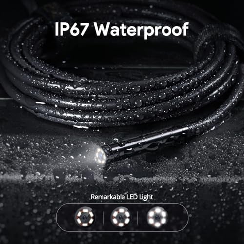 DEPSTECH Dual-Lens Endoscope Camera with Light, DEPSTECH 1080P HD Borescope with 5" IPS Screen, 16.5FT Flexible Sewer Plumbing Snake Camera, Cool Gadgets for Men, Women - Image 5
