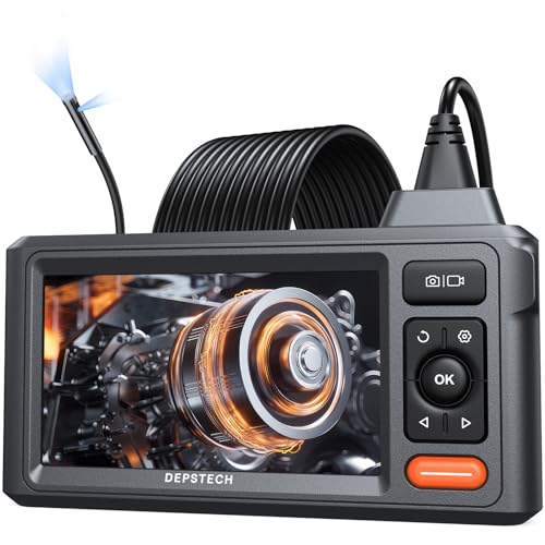 DEPSTECH Dual-Lens Endoscope Camera with Light, DEPSTECH 1080P HD Borescope with 5" IPS Screen, 16.5FT Flexible Sewer Plumbing Snake Camera, Cool Gadgets for Men, Women - Image 1