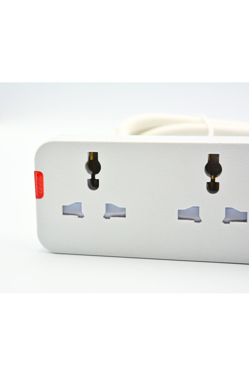 Levin Germany 4-Way Universal Extension Socket | 4M Cable | Fireproof Material | 3250W High Load | Multi Plug Support | 2-Year Warranty - Image 4