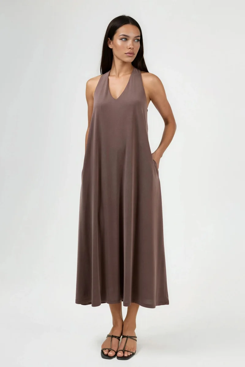 BUSEM Halter Neck Modal Dress