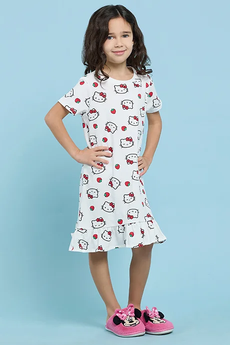 R&b 2 Pack Hello Kitty Print Nightdresses