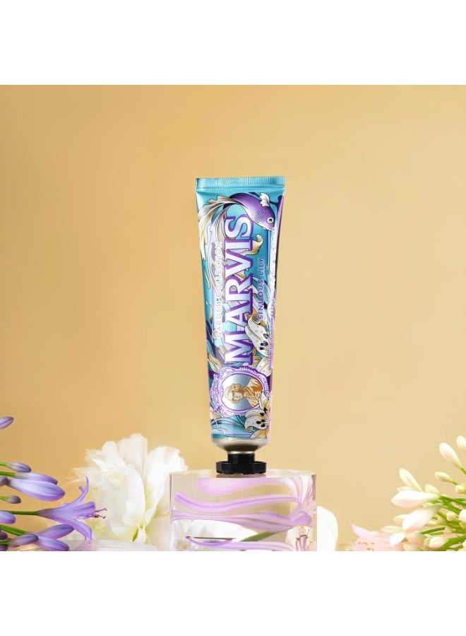 Marvis Sinuos Lily Limited Edition Toothpaste, 75 ml, Sensational Flavoured Toothpaste for a Long-Lasting Freshness - Image 5
