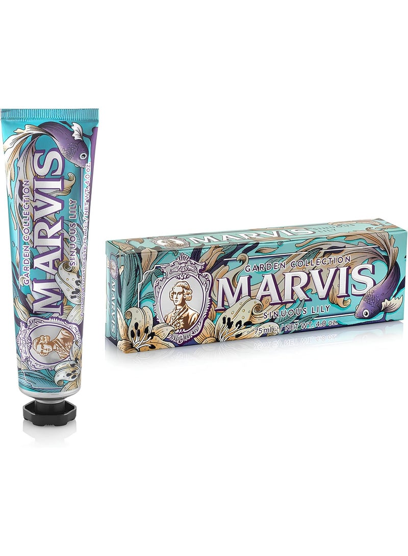 Marvis Sinuos Lily Limited Edition Toothpaste, 75 ml, Sensational Flavoured Toothpaste for a Long-Lasting Freshness - Image 2