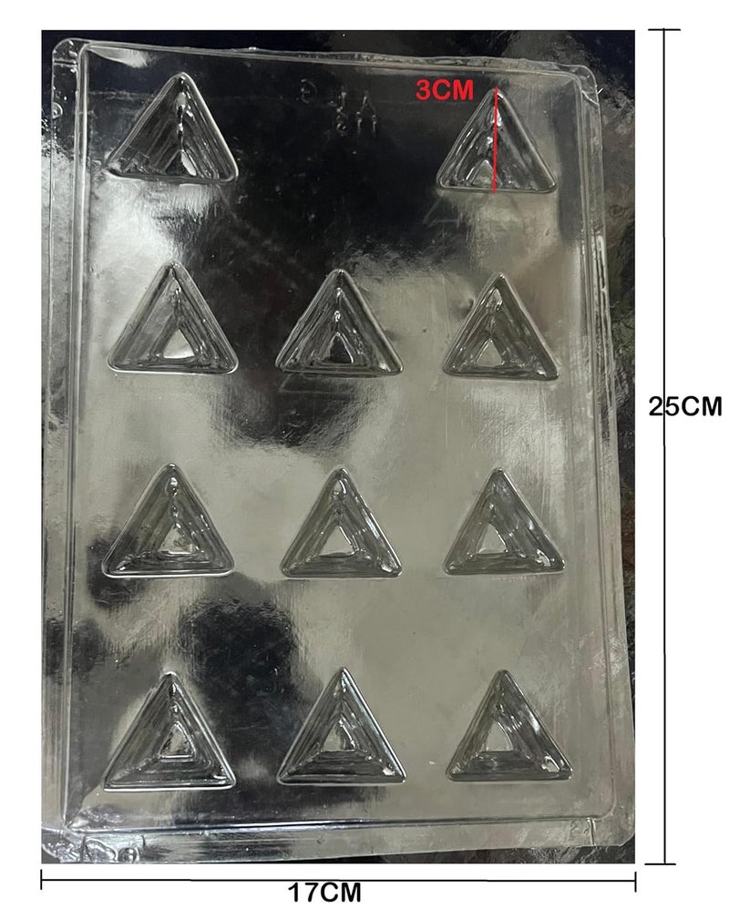 BAKERS 4U قالب شوكولاتة PVC بشكل مثلث 11 تجويف عبوة من 5 - Image 2