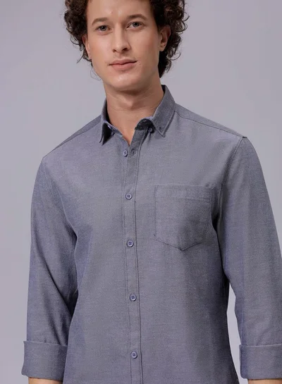 شركة المرآب الهندية Men Slim Fit Solid Full Sleeves Cutaway Collar Casual Shirt