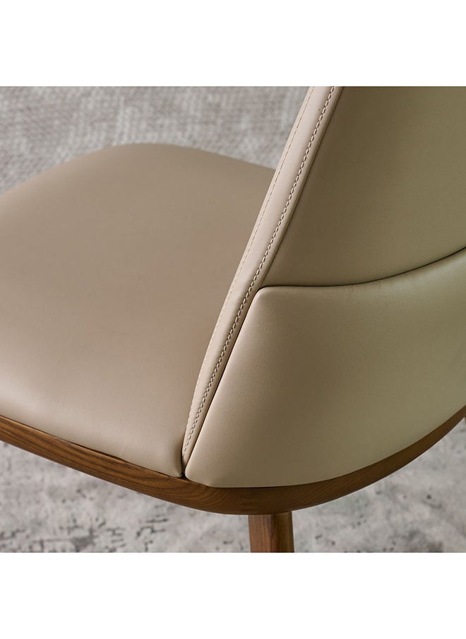 AL HUZAIFA FURNITURE - Savina Dining Chair Pvc Upholstered With American Ashwood Walnut Legs - Image 1