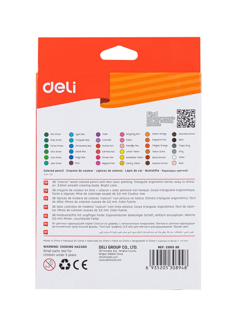 ديلي أقلام تلوين خشبية قصيرة، ألوان غير سامة، أدوات فنية للرسم والتخطيط والتلوين، عبوة من 36 قطعة - Image 4