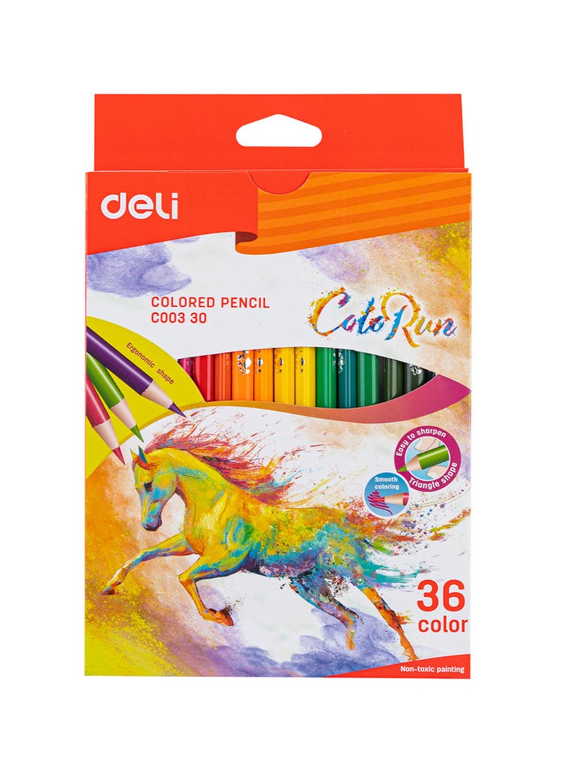 ديلي أقلام تلوين خشبية قصيرة، ألوان غير سامة، أدوات فنية للرسم والتخطيط والتلوين، عبوة من 36 قطعة - Image 2