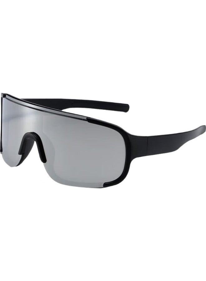 FESETE Cycling Glasses, Goggles, Hiking Glasses, Cycling Sunglasses, Bicycle Windproof Sunglasses, Black Frame With White Mercury Lenses - Image 3