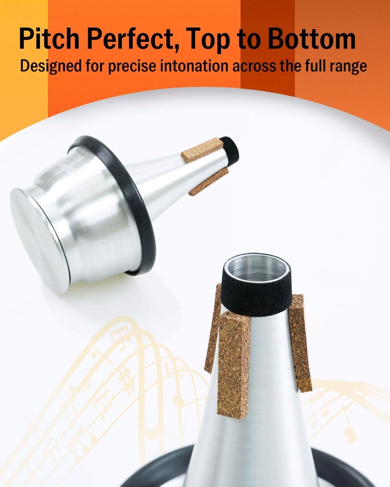 Libretto Trumpet Mute, AC011-6, Cup Mute, All Aluminum, Adjustable Volume, Excellent For Stage Performance & Practice Purpose - Image 3