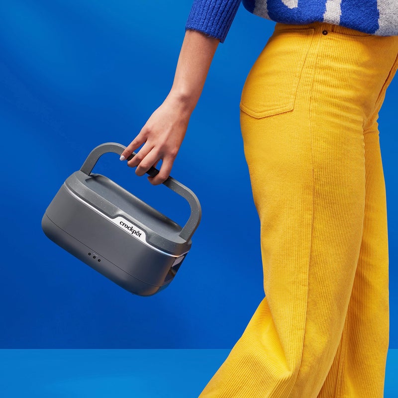 Crock-Pot 28-Ounce Mini Electric Heated Lunch Box, Portable Food Warmer, Perfect for Travel, Car, On-the-Go, Keeps Food Warm, Spill-Free, Dishwasher-Safe, Ideal Gift for Men and Women, Gray - Image 2