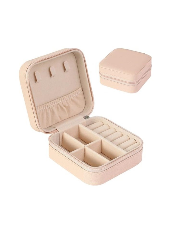 Brides PU leather jewelry organizer box, waterproof, travel-friendly with removable dividers for rings, earrings, bracelets and watches, compact and elegant design.  - Image 2