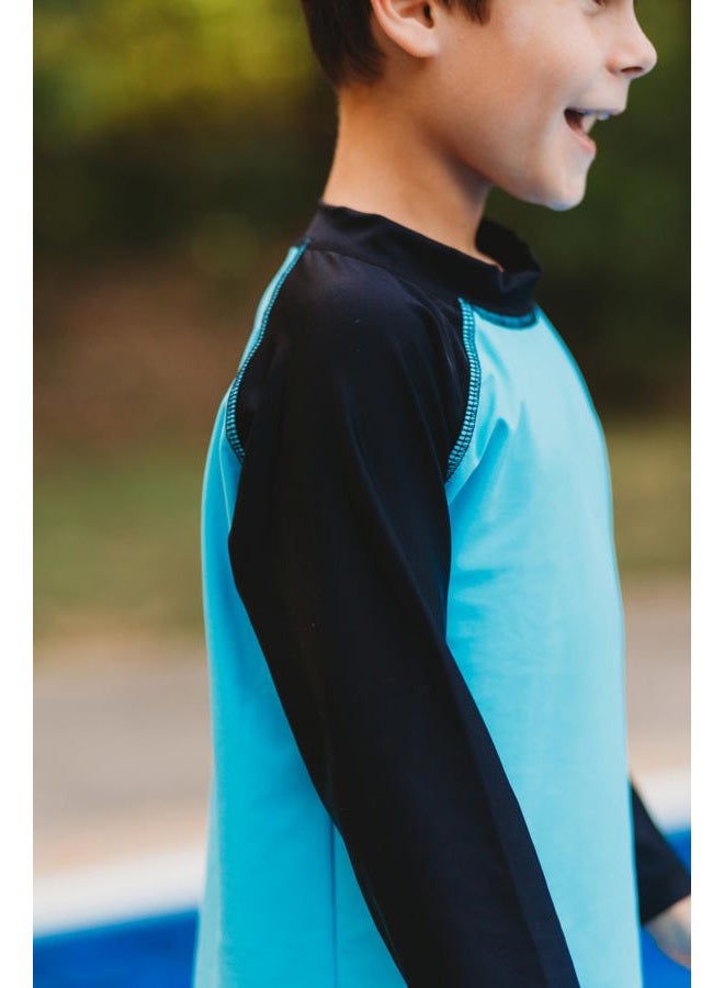 City Threads Made in USA Baby Boys and Girls Solid Rashguard Swimming Tee Shirt Rash Guard SPF UPF Sun Protection for Summer Beach Pool and Play, L/S White, 18-24 mon. - Image 3