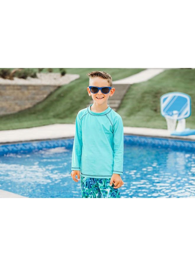 City Threads Made in USA Baby Boys and Girls Solid Rashguard Swimming Tee Shirt Rash Guard SPF UPF Sun Protection for Summer Beach Pool and Play, L/S White, 18-24 mon. - Image 2