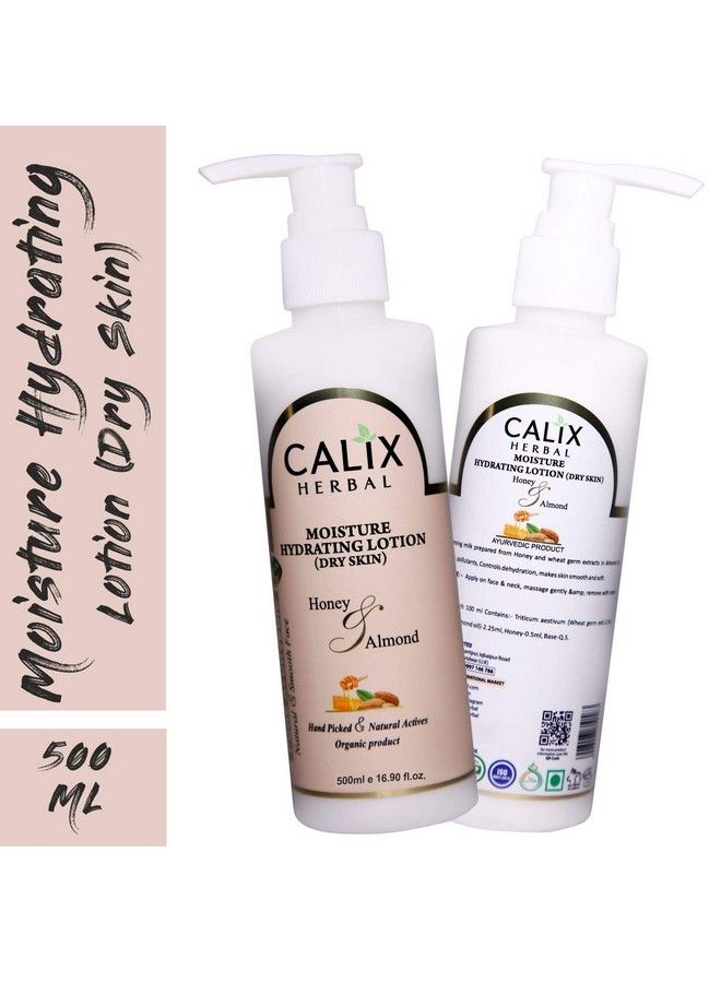 Calix Herbal Pure Organic Moisture Hydrating Lotion Dry Skin For Natural Ayurvedic Skin Care With Almond & Honey 500 Ml - Image 5