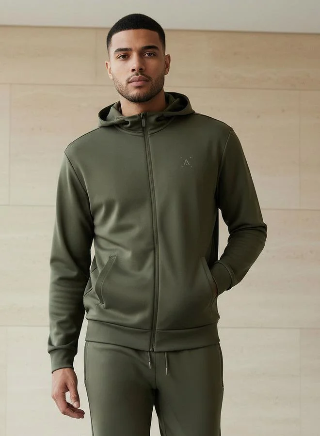 آكتف Men Performance Zip Through Hooded Jacket
