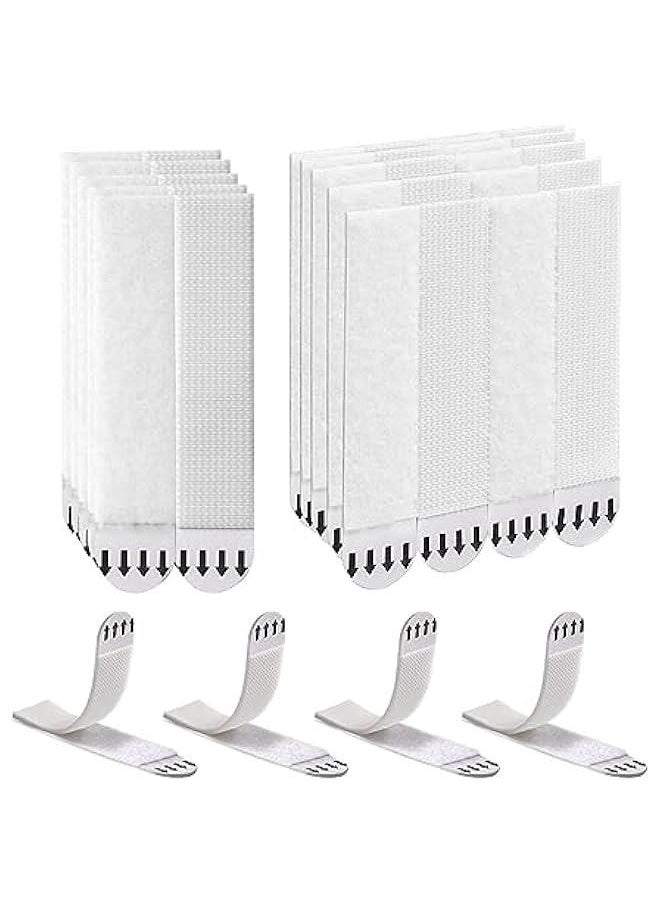 MOXO - 24 Pairs (48 Strips) Picture Hanging Strips Heavy Duty Sticky Picture Hangers for Walls Hanging Pictures Without Nail  Free Refill Adhesive Poster Strips for Frame Mounting Strips - Image 1